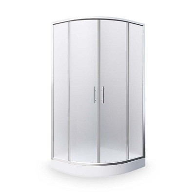 HOUSTON NEO TUŠ KABINA polukružna 80x80x190cm crom profil/mat mutno staklo 4mm